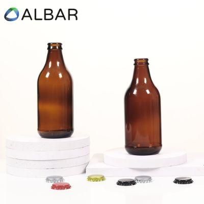 300ml 330ml Slim Amber Kombucha Wine Beer Bottles with Crown Caps