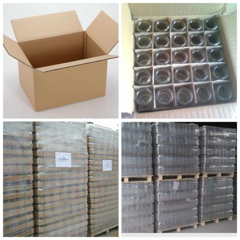 Wholesale 220ml 380ml Hexagon Flat Empty Honey Packaging Glass Jar with Bamboo Caps