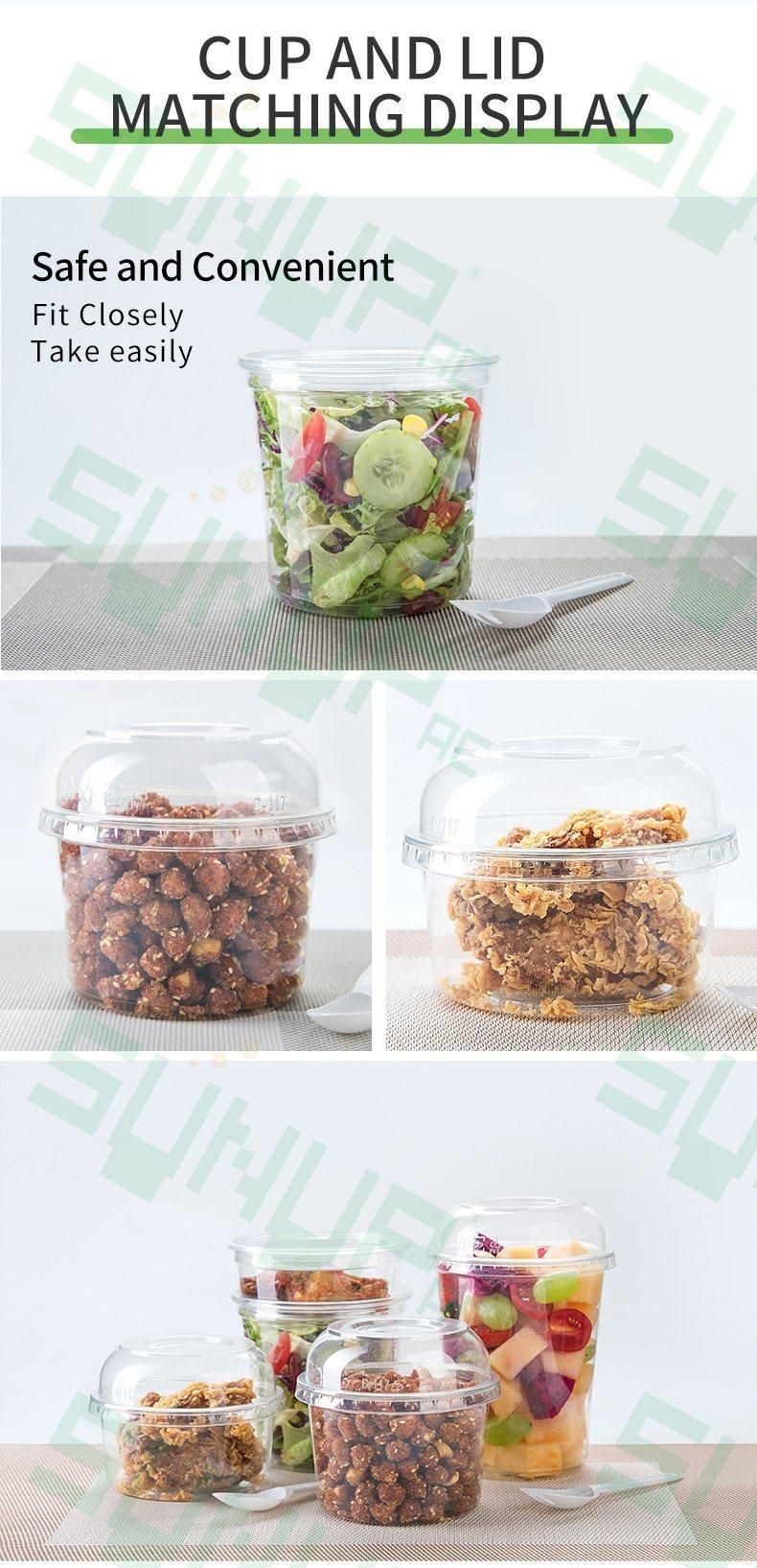 Disposable Custom Salad 16oz Pet Deli Container with Lid