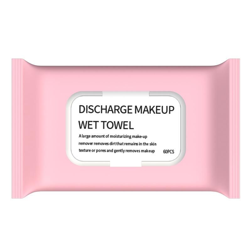 100% Biodegradable Ladies Makeup Remover Wipes Pink Packaging Can Be Customized