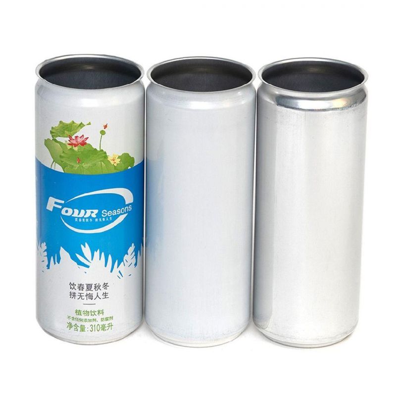 Print Sleek 330ml Aluminum Beverage Cans with 202 Sot Can Ends for Beer and Carbonated Soft Drinks