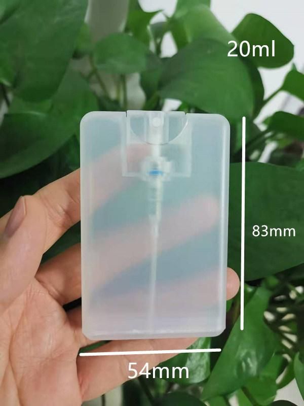 Hand Sanitizer Shaped 20ml 45ml Plastic Credit Card Pocket Size Flat Spray Bottle