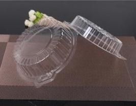 Plastic Blister Packaging Bakery Containers Round Cake Box with Hinged Lid