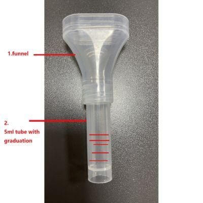 Biodegradable 10ml Saliva Collection Sampling Tube Funnel with Cap