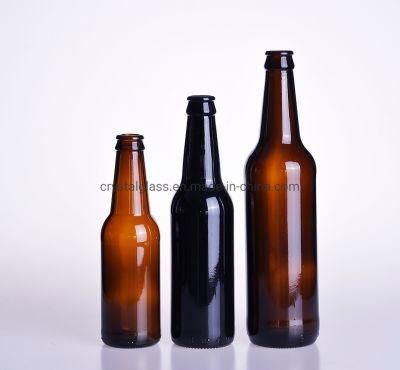 Beer Glass Bottles with Crown Cap 330ml 500ml 650ml