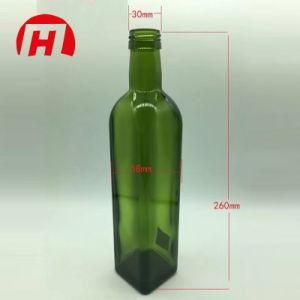 Square Glass Olive Oil Bottle for Sale