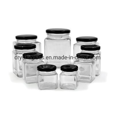 Hexagon Cheap Food Glass Jar Kitchenware Storage Container with Hermetic Seal