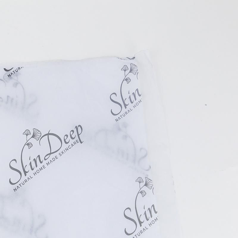 17GSM 20*30inches, White Black Logo Wrapping Tissue Paper