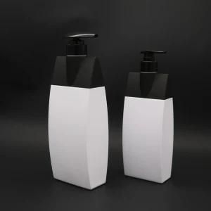 500ml 800ml PE Plastic Bottle for Packaging with Pump Unique Design Luxury Shampoo Bottle