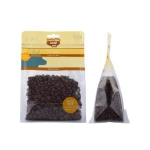 Custom Color Printing Zip Lock Square Flat Bottom Coffee Tea Snack Fruit Bag Zip-Lock Reusable Bag
