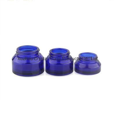 20g 30g 50g Amber Cosmetic Recycled Glass Jar with Plastic Lid