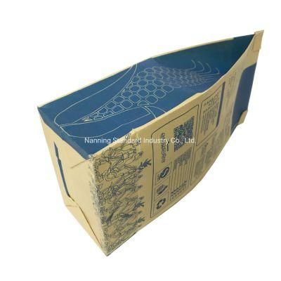 Chips Brown Kraft Paper Greaseproof Block Flat Bottom Gusset Fast Food Packing Bags with Window