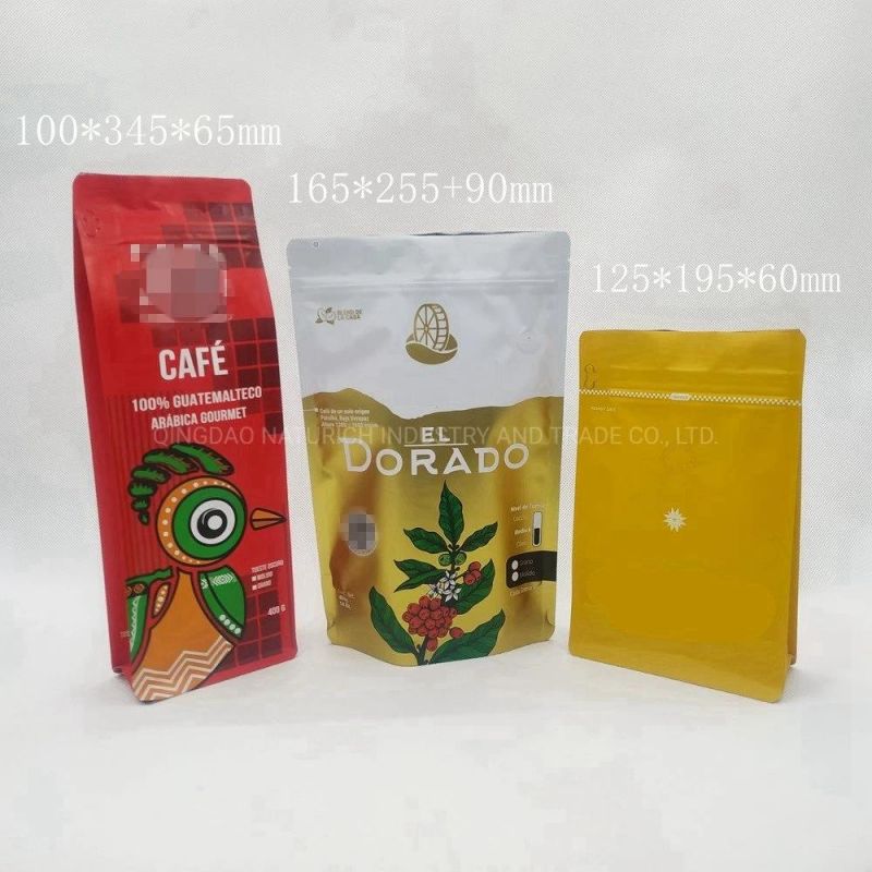 Side Gusset Bag Type Custom Design Aluminum Foil Layer Coffee Packaging Bag