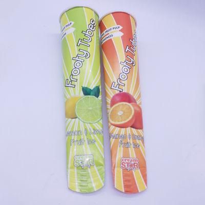 Aluminium Calippo Cup Custom Push up Long Ice Cream Paper Cup Disposable Squeeze Calippo Ice Cream Cup Tube