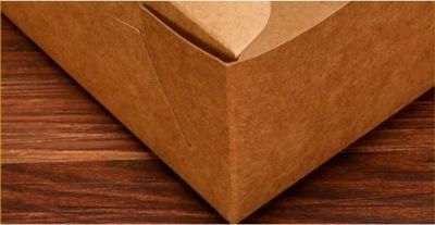 Kraft Paper Food Takeaway Box Food Package Box Salad Package Box Fried Chicken Package Box Oil Proof Wholsale