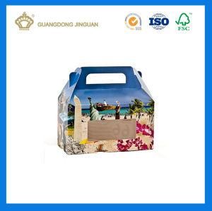Custom Logo Printing Cardboard Carrier Gable Packaging Box (with PVC Window)