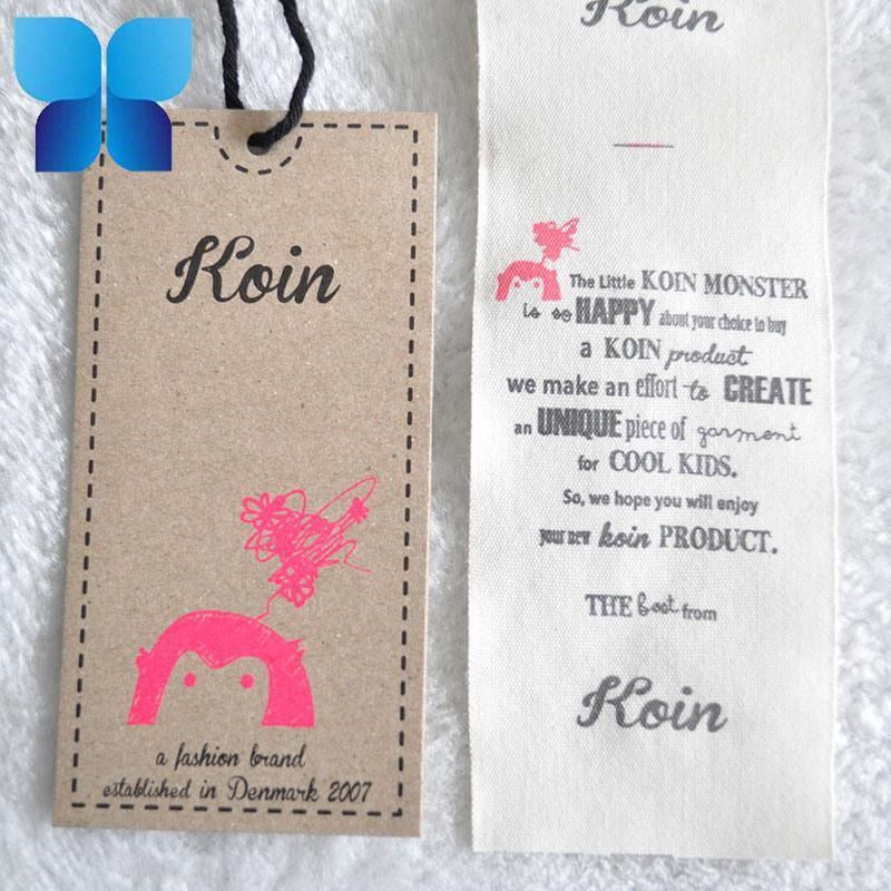 High Quality Recycled Brown Kraft Paper Hang Tag for Jeans