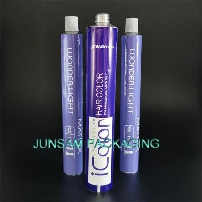 Aluminum Collapsible Soft Tubes Cosmetic Packaging Medicine Container for Hair Colorant
