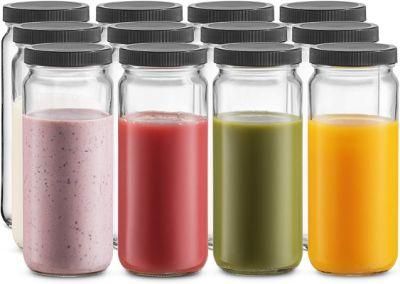 Travel Glass Drinking Bottle Mason Jar 16 Ounce for Juicing, Smoothies, Kombucha, Tea, Milk Bottles, Homemade Beverages Bottle