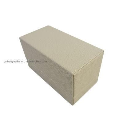 Grey Leatherette Tea Storage and Coffee Box with Lid