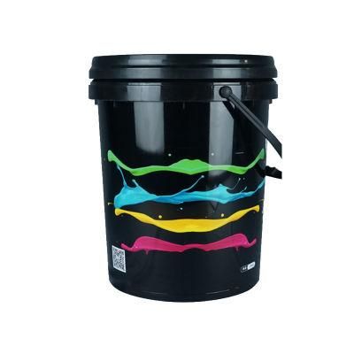 Tool PP Plastic Bucket Round Drum for Industrial with Plastic/Metal Handle Open Top