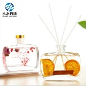 100ml Flat Round Fragrance Diffuser Glass Bottle Cork Sealing