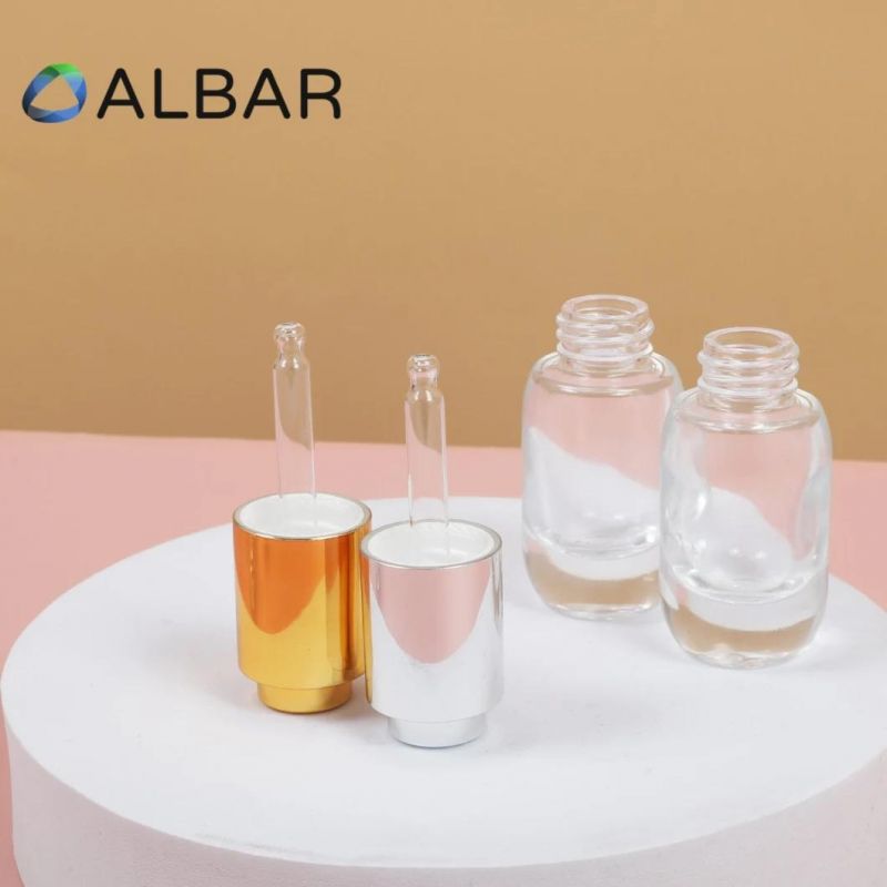 Portable Small Size Thick Bottom Glass Bottles for Personal Care with Dropper