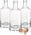 Customized 200ml 375ml 500ml 700ml 750ml 1000ml Transparent Glass Wine Gin Whisky Tequila Liquor Vodka Bottle Empty Bottle with Lid