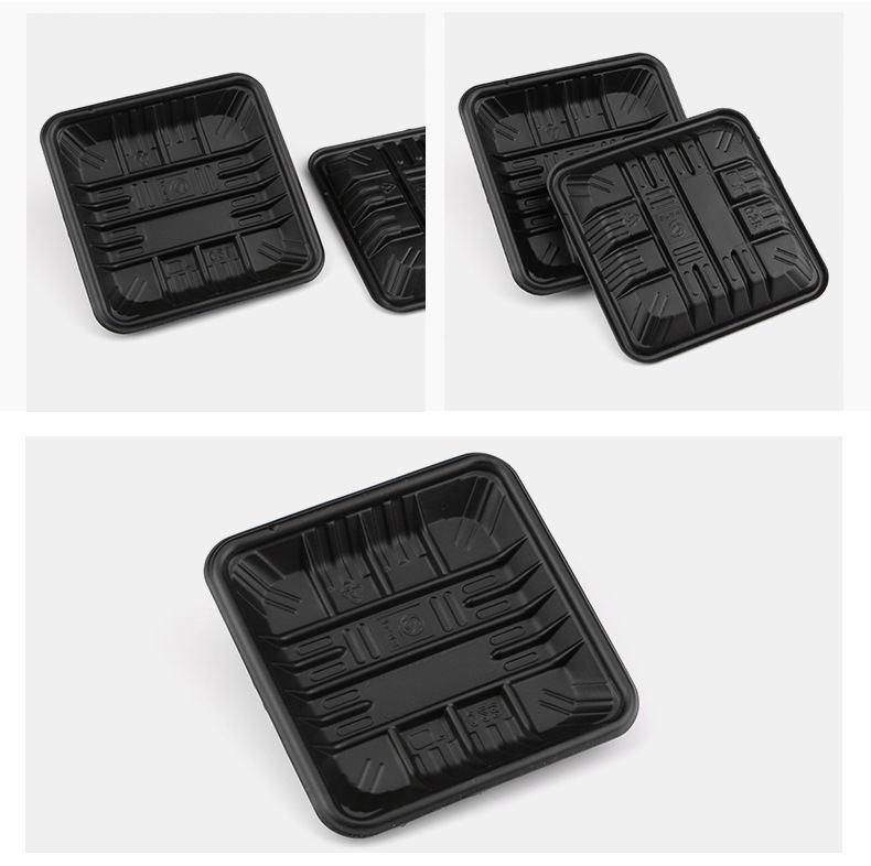 HUA HENG rectangular small food grade disposable plastic sushi meat food container tray packaging