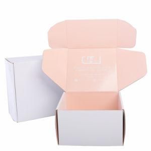 Design Foldable Clamshell Carton Express Shipping Packaging Box Logo Printing Box Clamshell Carton