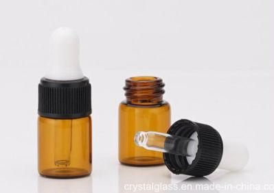 1/2/3/5ml Mock up Essential Oil Glass Dropper Bottle Free Gift Sample Glass Cosmetic Bottle