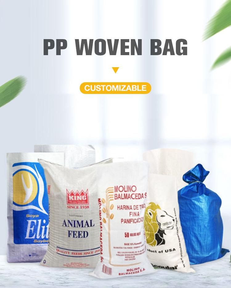 Laminated Big Packing Agriculture Sack Used 25kg 40kg 50kg PP Woven Feed Bag