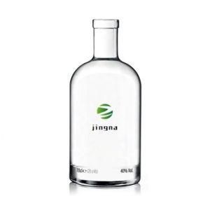 750ml Clear Gin Glass Bottle with Crown Cap Screw Cap with Customized Logo From China