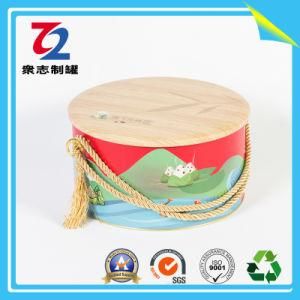 Metal Round Food Packaging Box Biscuit Cookies Tin