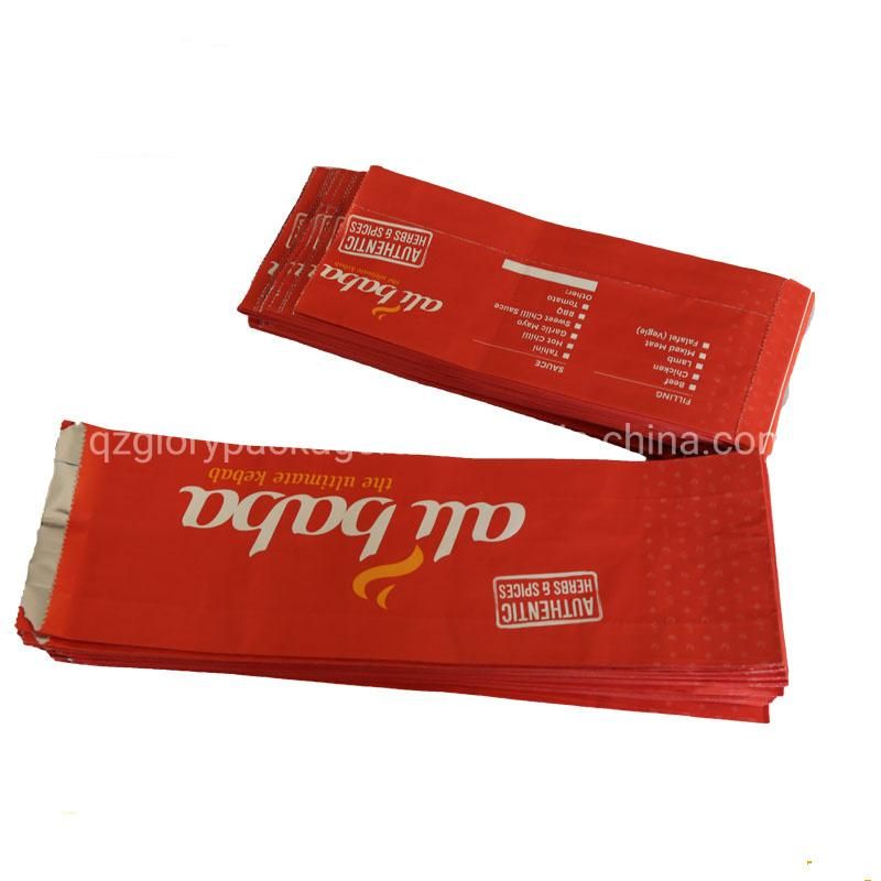Customized Aluminum Foil Lined Paper Bag Doner Kebab Bag
