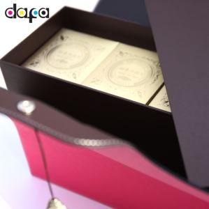 Customized Leather Double-Deck Moon Cake Packaging Box Df863