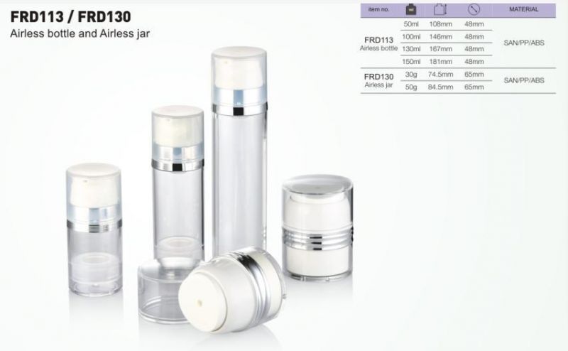 150ml 200ml 250ml PP Airless Bottles, Made of PP and as, Suitable for Cosmetic and Skin Care Products