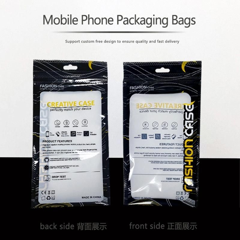 Phone Case Packaging Black Plastic Bag Clear Zipper Bags