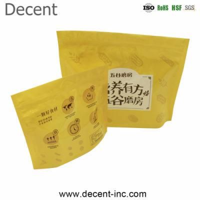 Printed Ziplock Laminated Stand up Pouch Kraft Paper Flexible Plastic Packing Frozen Sea Food Rice Coffee Tea Snack Fruit Packaging Bag