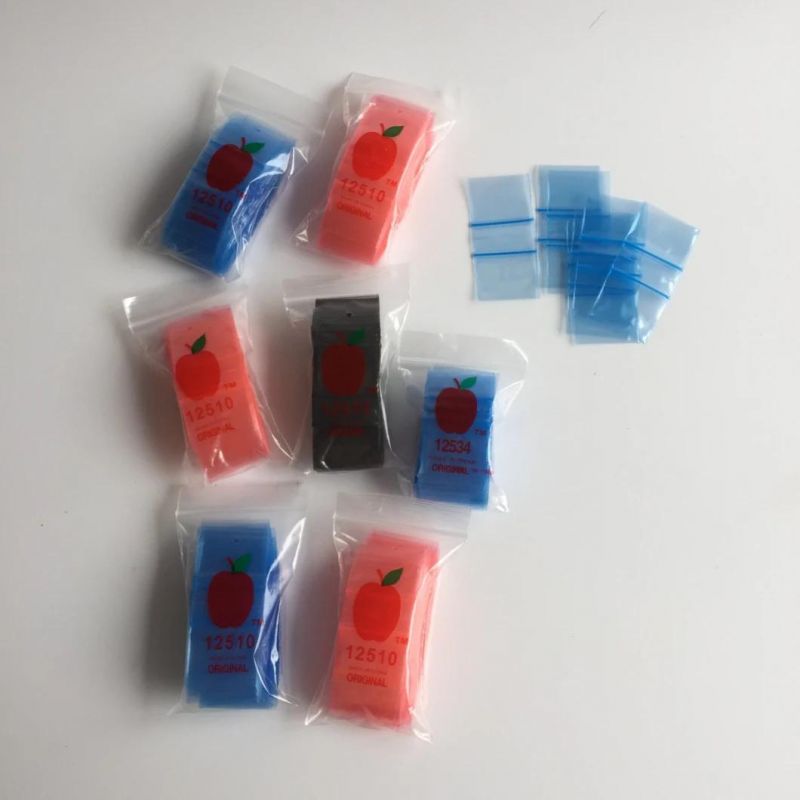 Red, Green, Blue, Yellow, Purple Colour Mini Apple Baggies Stock for 1010, 12510, 125125, 1515