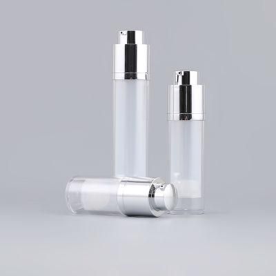 50ml 30ml 15ml Round Rotary Airless Bottle Double Lotion Skin Care Bottle