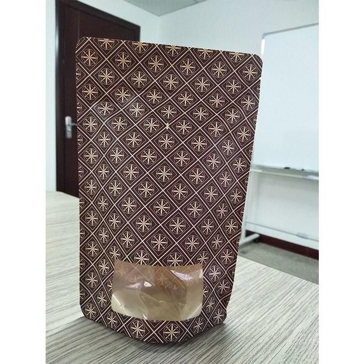 Kraft Paper Plastic Bags and Stand up Pouch with Clear Windows/Zipper