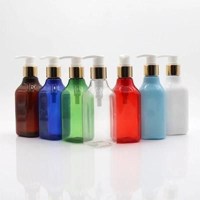 Ys-Pb 75 250ml Flat Shoulder Pet Plastic Bottle Anodized Lotion Pump Head Shower Gel Shampoo Conditioner Bottle Separately