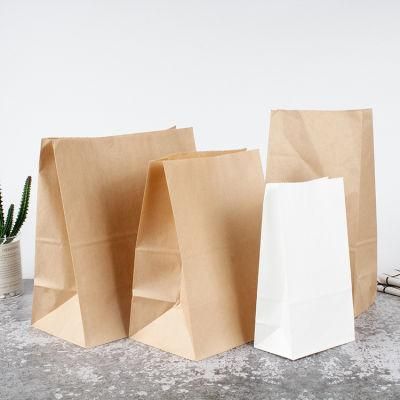 Fashion Food Packaging Bags Fast Food Snack Kraft Paper Bag Custom Printing Greaseproof Paper Bag