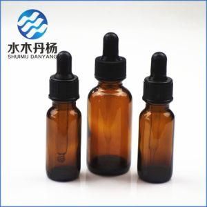 2oz Amber Boston Essential Oil Glass Bottle with Dropper for Cosmetic