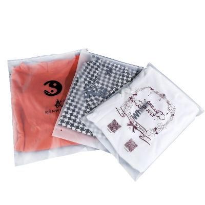 Eco Friendly Frosted EVA Zip Lock Plastic T Shirt Packaging Bags Custom Apparel Clothing Packaging Bag