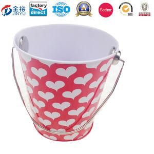 Tin Bucket with Lid and Handle Good Sealing for Candy