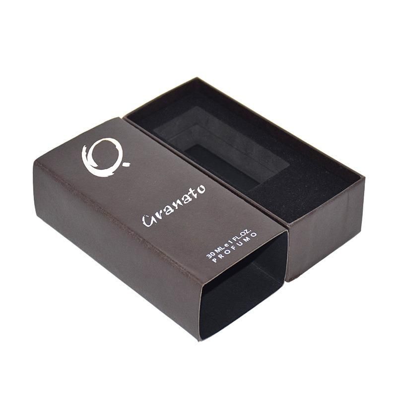 Manufacturer Foam Insert Folding Packaging Black Paper Box