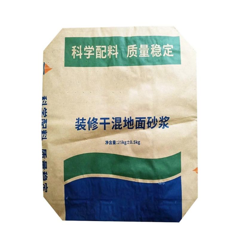 Factory Price 25kg 40kg 50kg Kraft Paper Packaging Bag for Resin Cement Chemical
