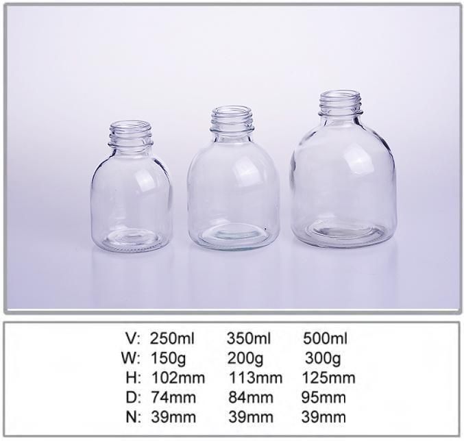 350ml 500ml Light Bulb Shape Liquor Juice Beverage Glass Bottle with Aluminium Cap
